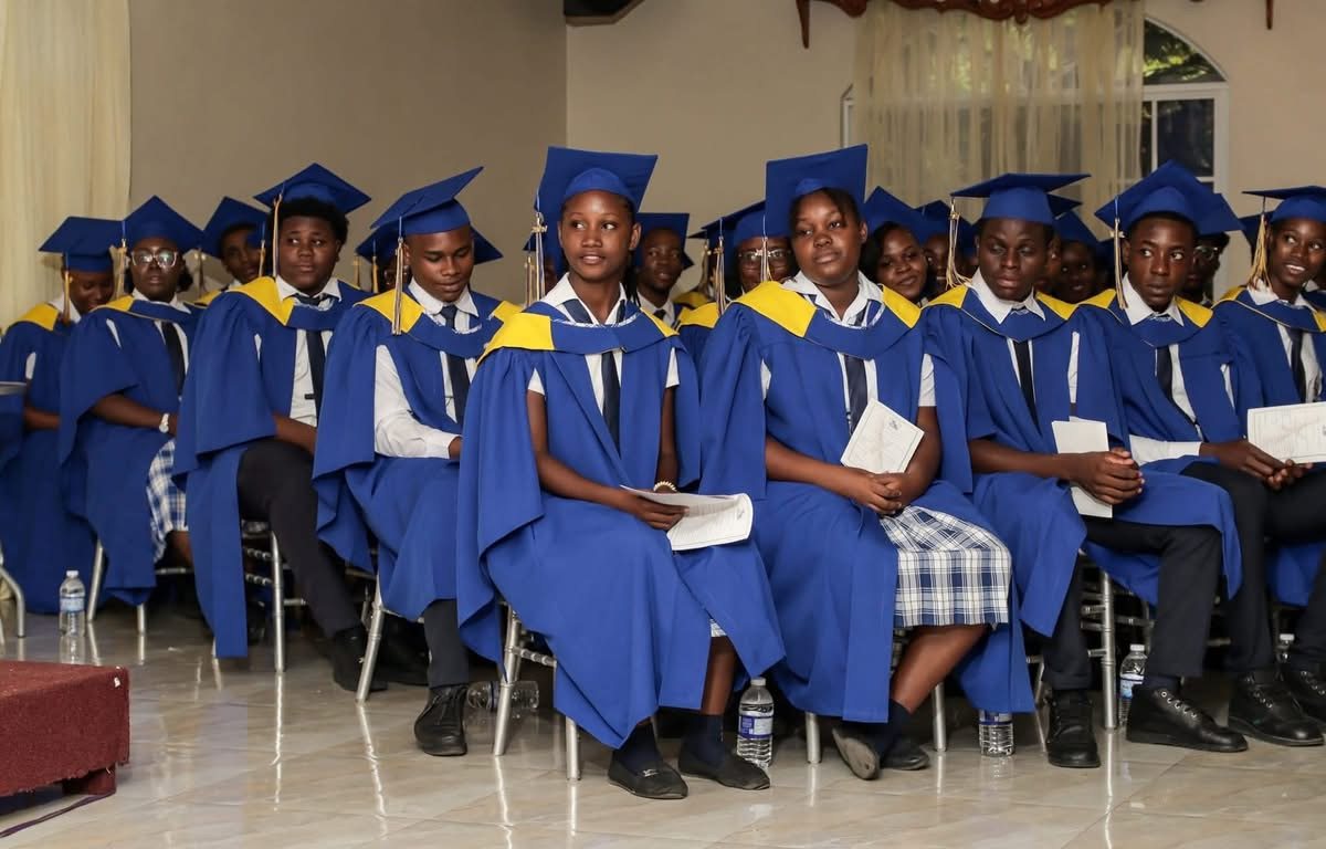 Graduates seated during ceremony